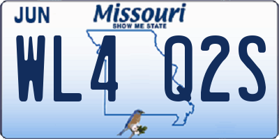 MO license plate WL4Q2S