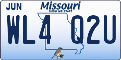 MO license plate WL4Q2U