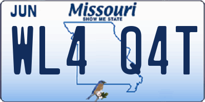 MO license plate WL4Q4T