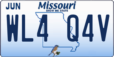MO license plate WL4Q4V