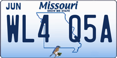 MO license plate WL4Q5A