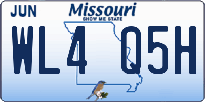 MO license plate WL4Q5H