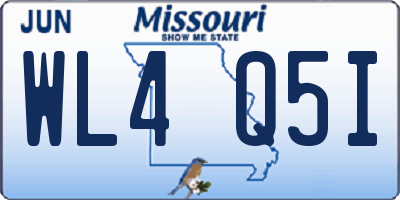 MO license plate WL4Q5I