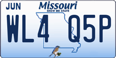 MO license plate WL4Q5P