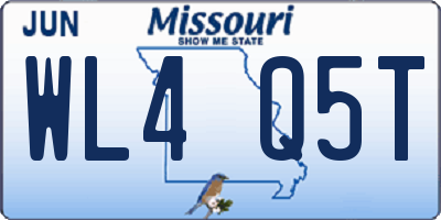 MO license plate WL4Q5T