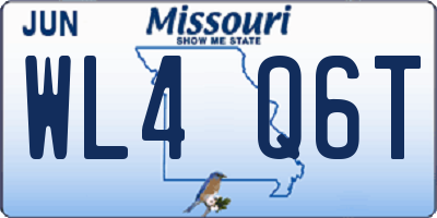 MO license plate WL4Q6T
