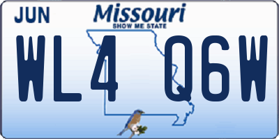 MO license plate WL4Q6W