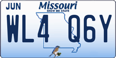 MO license plate WL4Q6Y