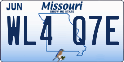 MO license plate WL4Q7E