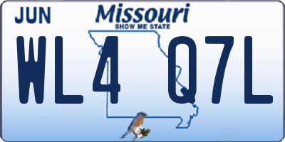 MO license plate WL4Q7L