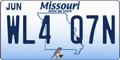 MO license plate WL4Q7N