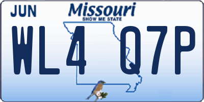 MO license plate WL4Q7P