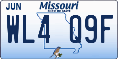 MO license plate WL4Q9F