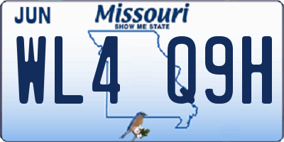 MO license plate WL4Q9H