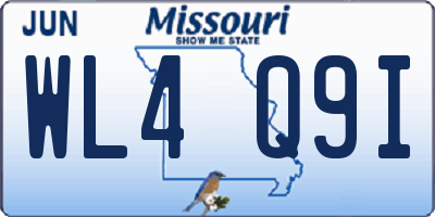 MO license plate WL4Q9I