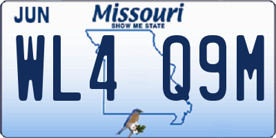 MO license plate WL4Q9M