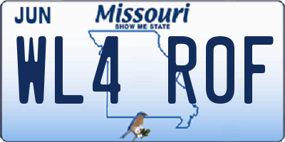 MO license plate WL4R0F