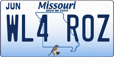 MO license plate WL4R0Z