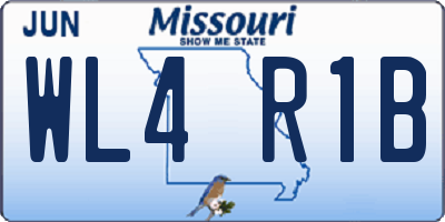 MO license plate WL4R1B
