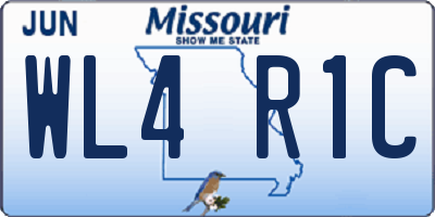 MO license plate WL4R1C