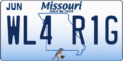 MO license plate WL4R1G