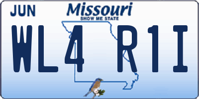 MO license plate WL4R1I
