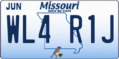 MO license plate WL4R1J