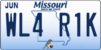 MO license plate WL4R1K