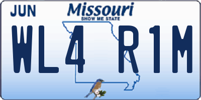 MO license plate WL4R1M