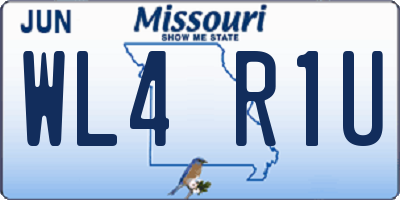MO license plate WL4R1U