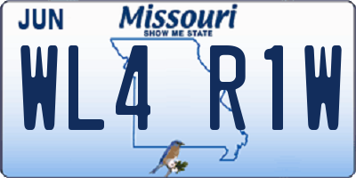 MO license plate WL4R1W