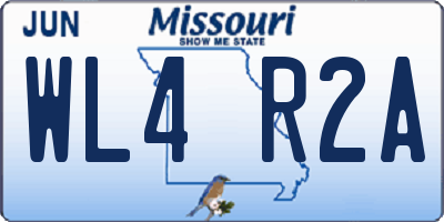 MO license plate WL4R2A