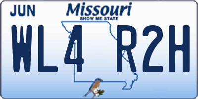 MO license plate WL4R2H
