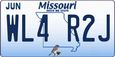MO license plate WL4R2J