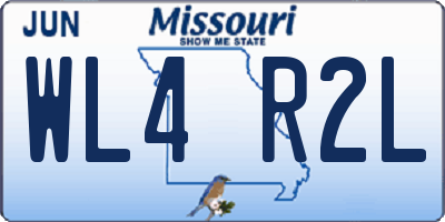 MO license plate WL4R2L