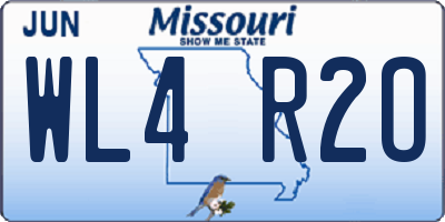 MO license plate WL4R2O