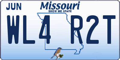 MO license plate WL4R2T