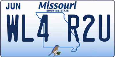 MO license plate WL4R2U