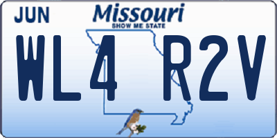 MO license plate WL4R2V