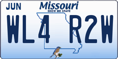 MO license plate WL4R2W