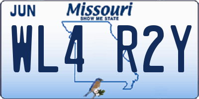 MO license plate WL4R2Y