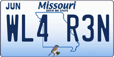 MO license plate WL4R3N