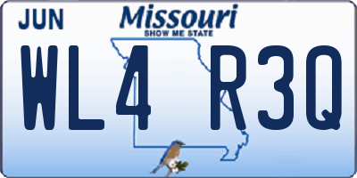 MO license plate WL4R3Q