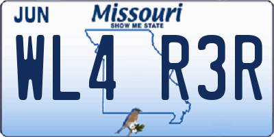MO license plate WL4R3R