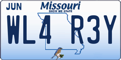 MO license plate WL4R3Y