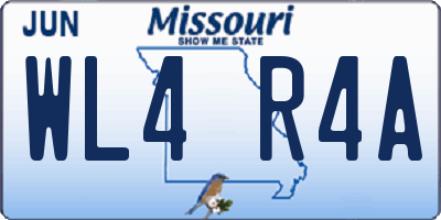 MO license plate WL4R4A