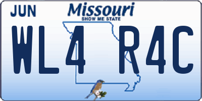 MO license plate WL4R4C