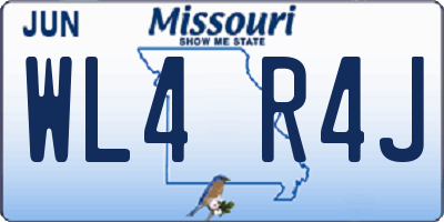 MO license plate WL4R4J