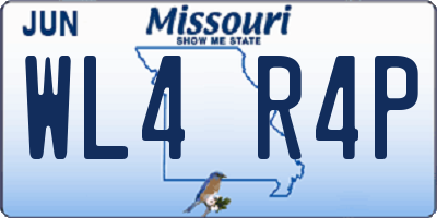 MO license plate WL4R4P