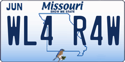 MO license plate WL4R4W